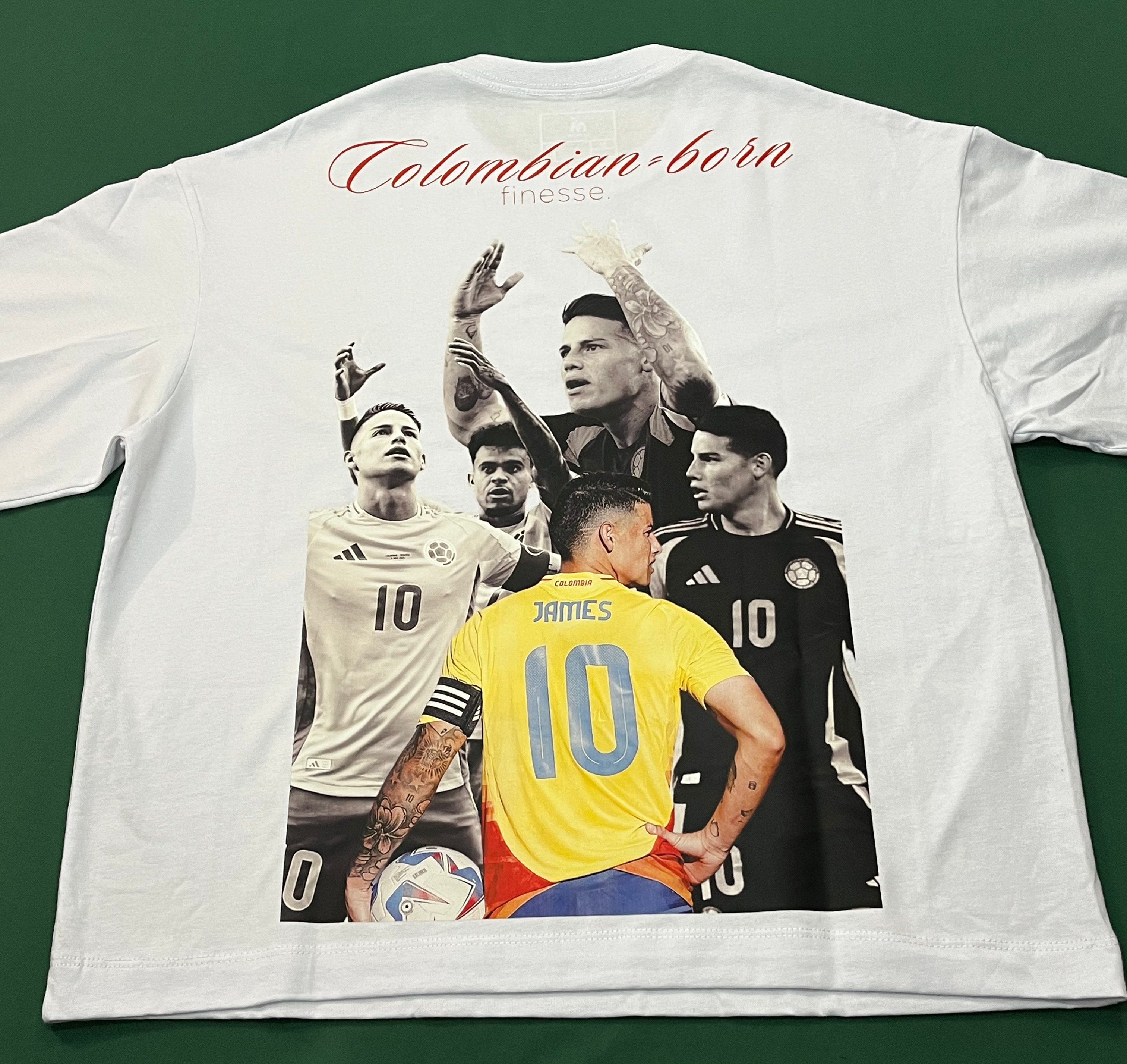 Colombian-born finesse.– Golden Vision Tee